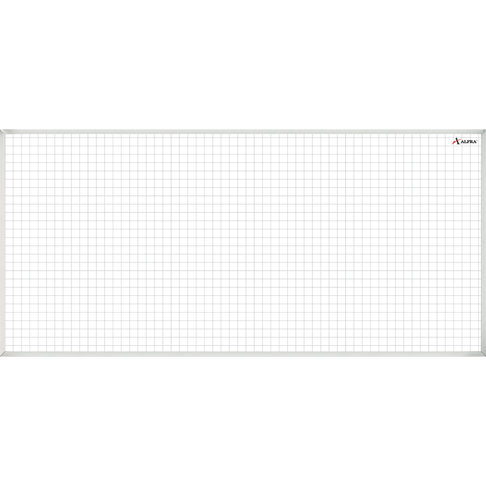 Pizarra Pintarrón Imantado Alfra Línea Phanton Cuadriculado 90x300 cm - Escolar Express