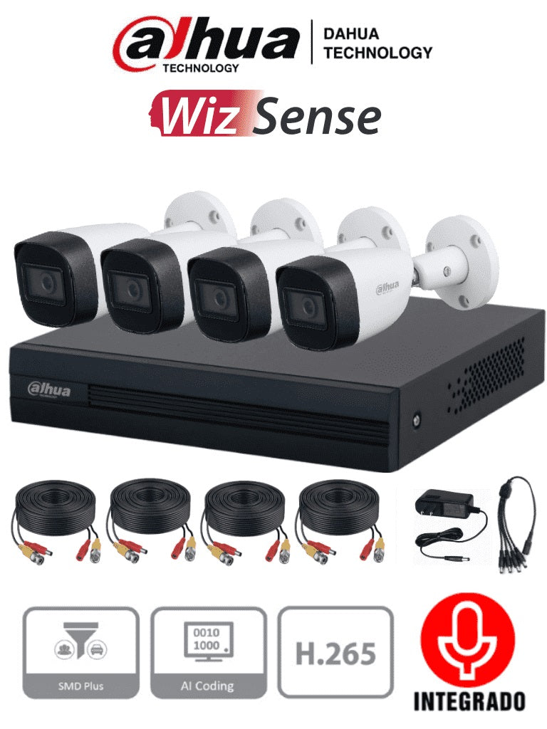 Dahua Technology video surveillance kit DH-KIT/XVR1B04-I/4-HFW1200CMN-A-0280B-S5