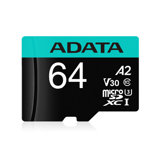 Premier A2 Micro Digital Memory Brand Adata UHS-I 64GB 64 GB Black 