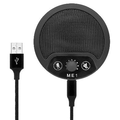 Omnidirectional Microphone for PC, USB Brobotix 6000359 Black 