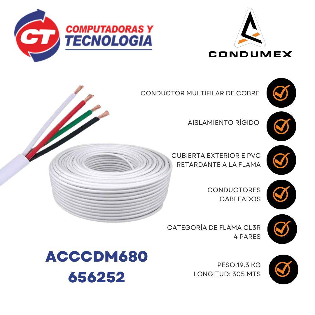 Cable de Alarma Condumex 656252 Blanco 305 m