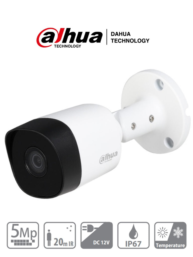 Cámara De Seguridad Bala Marca Dahua Technology DH-HAC-B2A51N-0280B-S2 5 MP 20 m