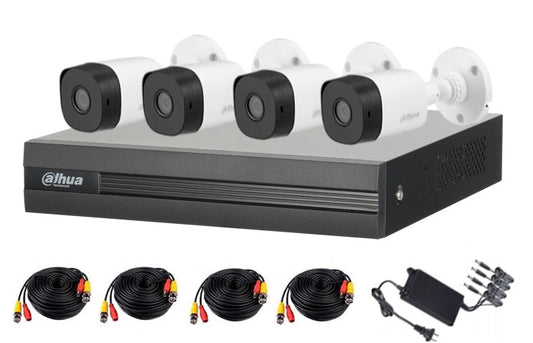 Kit de Videovigilancia Dahua 4 canales Dahua Technology DH-KIT/XVR1B04-I/4-B1A11N-0360B 4 Canales Policarbonato