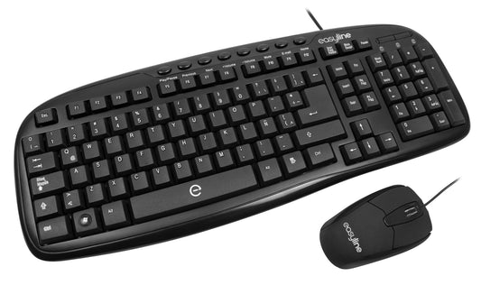 Kit Teclado / Mouse Easy Line Balance Negro 1000 DPI