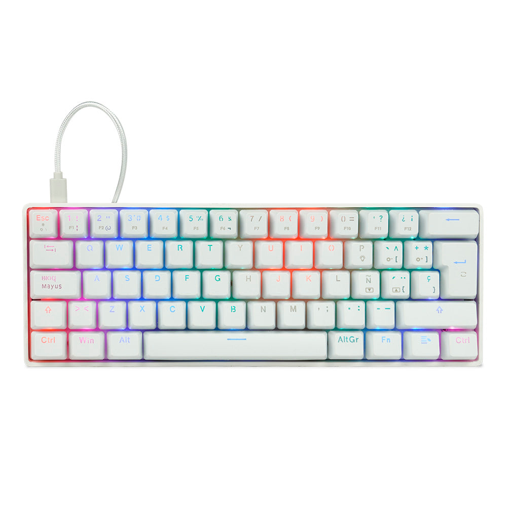 Teclado Mecánico Game Factor KBG560-WH USB Blanco