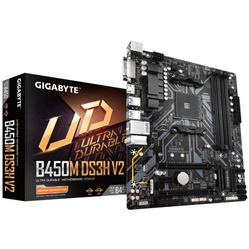 Motherboard Gigabyte B450M-DS3H V2 AMD DDR4 - Escolar Express