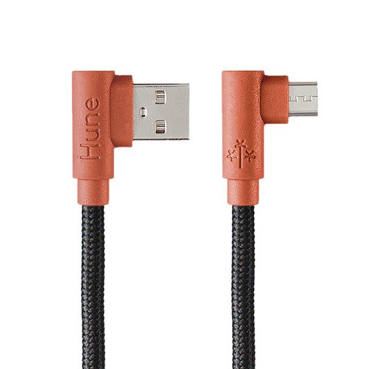 Cables Braided USB - USB Micro Hune Hiedra 1,2 m Corteza / Rojo