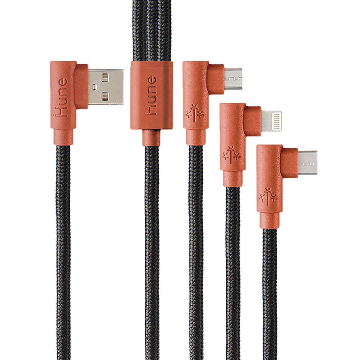 Cables 3 en 1 Hune Hiedra USB 1,2 m