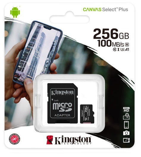 MICRO SD Kingston Technology SDCS2/256GB Negro 256 GB - Escolar Express