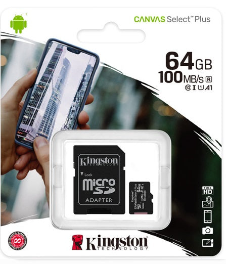 MICRO SD Kingston Technology SDCS2/64GB 64 GB Negro