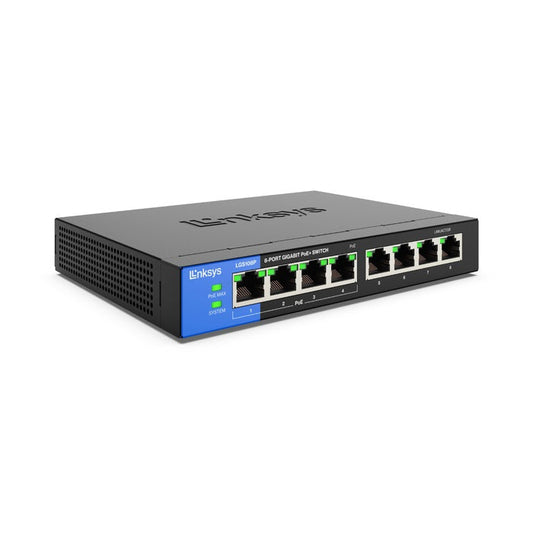 Linksys LGS108P Black Switch 8 Ports 