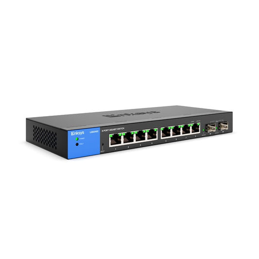 Linksys LGS310C Black Switch 8 + 2 SFP ports 