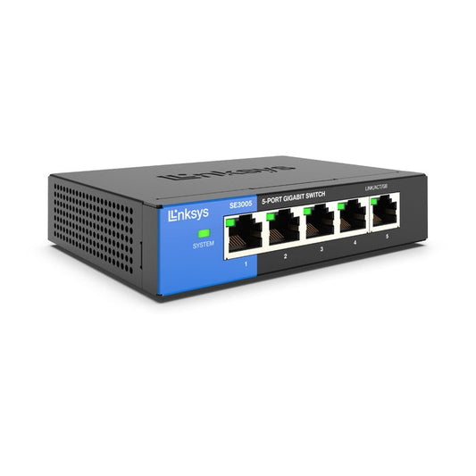 Switch Marca Linksys SE3005 Negro 10/100/1000 Base-T(X) - Escolar Express