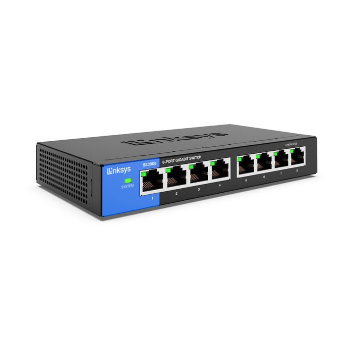 Switch Marca Linksys SE3008 Negro 8 Puertos - Escolar Express