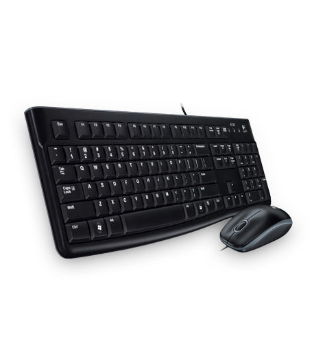 Kit de Teclado y Mouse Logitech Media Combo MK120 Negro Estándar - Escolar Express