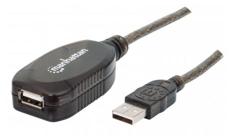 Cable USB - Extensión Manhattan 151573 Negro - Escolar Express