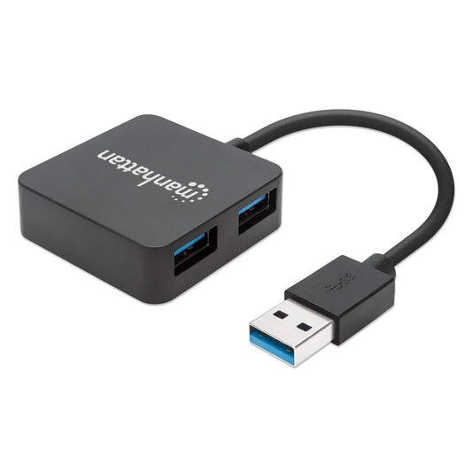 Hub USB Manhattan 162296 Negro 4 puertos