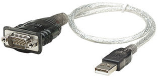 Convertidor de USB a Serial Manhattan 205153 Transparente Macho/Macho - Escolar Express