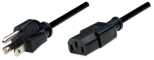 Cable de Corriente Manhattan 300179 Negro Macho/Macho