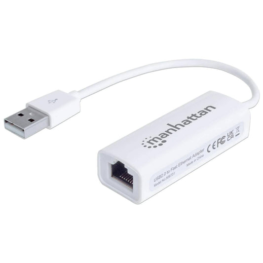 Tarjeta de Red USB - Ethernet Manhattan 506731 Blanco RJ-45 - Escolar Express