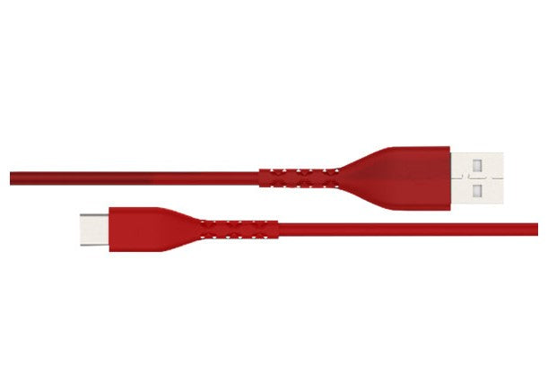 Cable USB Tipo C Marca Naceb Technology NA-0101R Rojo 1 m