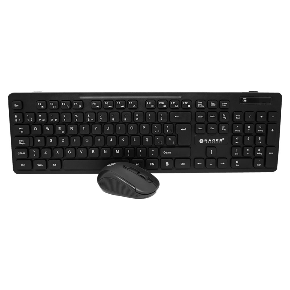 Kit teclado y mouse Naceb Technology NA-0123 Negro 104 teclas - Escolar Express