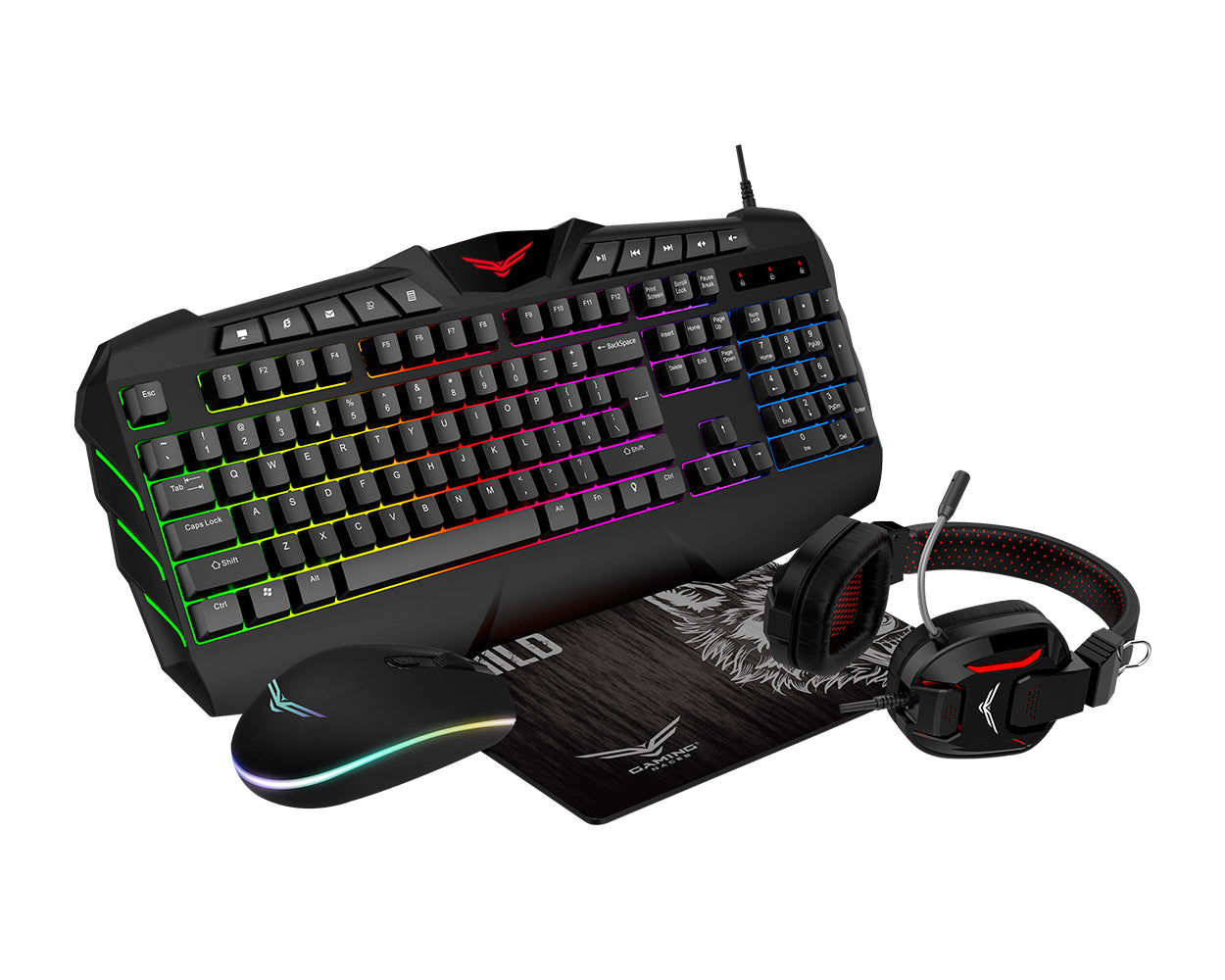 Kit GAMER 4 en 1 Naceb Technology NA-0934 USB 1000 DPI - Escolar Express