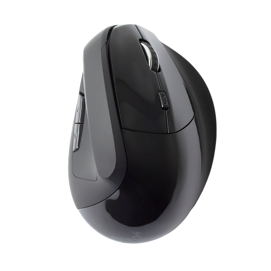 MOUSE VERTICAL ERGONÓMICO Perfect Choice V-Mouse Negro Inalámbrico - Escolar Express