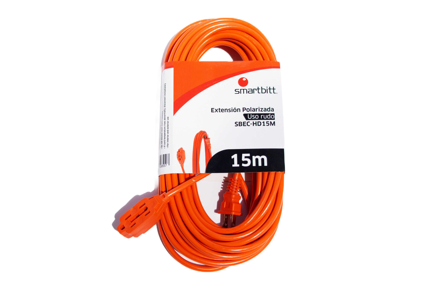 Extensión de Uso Rudo Smartbitt SBEC-HD15M Naranja 15 m