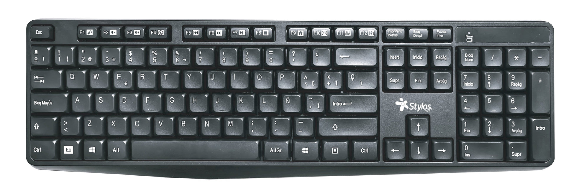 Teclado Inalámbrico Stylos STPTEC4B Negro Inalámbrico - Escolar Express