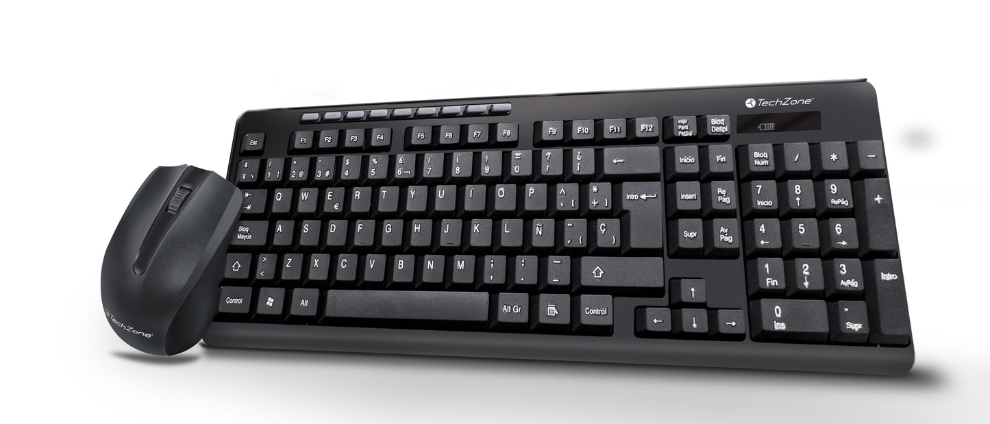 Kit de Teclado y Mouse Techzone TZ16COMB01-INA Negro 104 teclas - Escolar Express