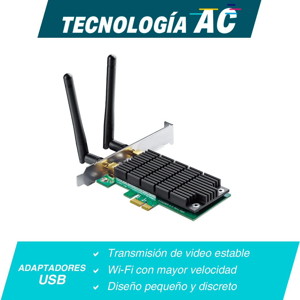 Tarjeta Dual Band PCI-Express Tp-Link Archer T4E PCI-E 867 Mbit/s - Escolar Express