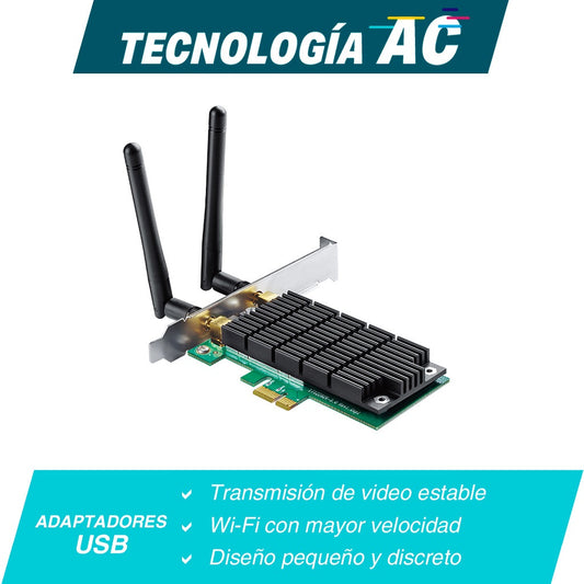 Tarjeta Dual Band PCI-Express Tp-Link Archer T4E PCI-E 867 Mbit/s - Escolar Express