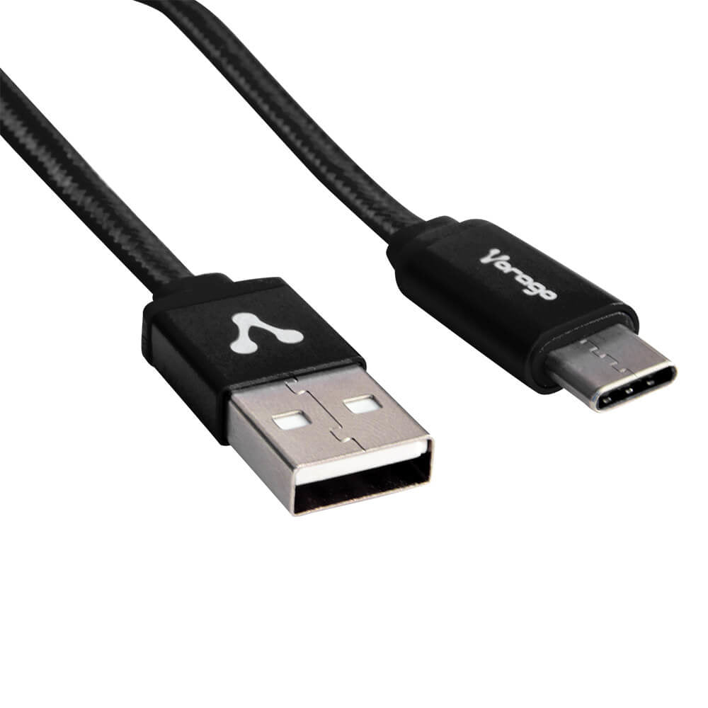 Cable USB Tipo C Vorago 1 mt carga rapida Negro USB