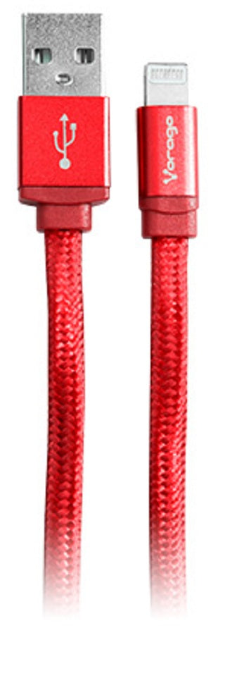 Cable Lightning Vorago CAB-119 Rojo 1 m