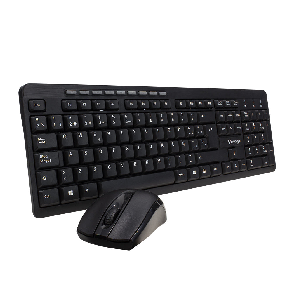 Kit de Teclado y Mouse. Vorago KM-304 Negro - Escolar Express