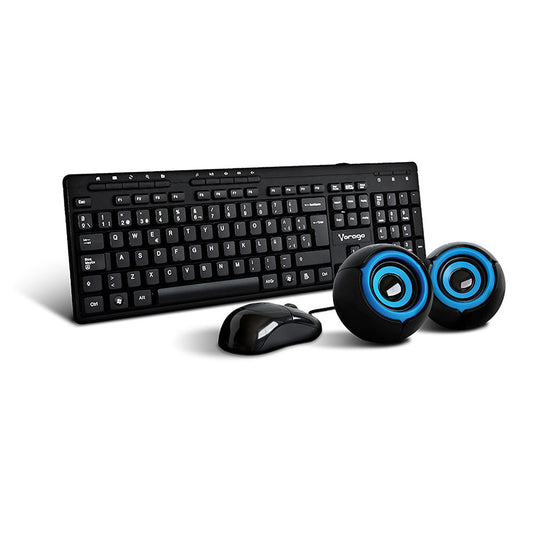 Kit de Teclado y Mouse Vorago Kms-104 Negro Estándar