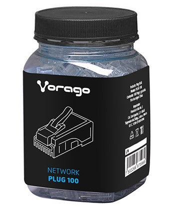 Vorago PLUG-100 RJ-45 Transparent Network Plugs 