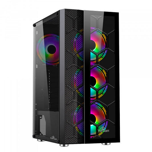 Gabinete Gaming Yeyian Case Rapture Series 2500 Negro Midi-Tower