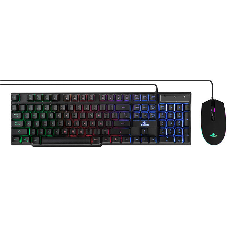 Kit de Teclado y Mouse Yeyian YKP-20705 Negro